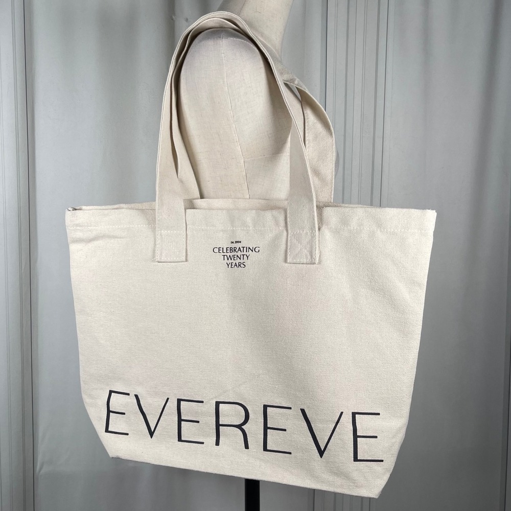 Evereve 20 Year Anniversary‎ Canvas Blend Tote Bag Ivory